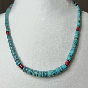 Jay King Blue Turquoise and Red Jasper Necklace